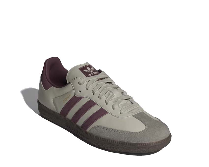 Adidas Samba OG Putty Grey / Maroon - Gold Metallic ID1482