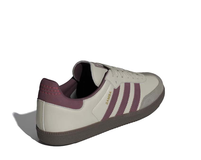 Adidas Samba OG Putty Grey / Maroon - Gold Metallic ID1482