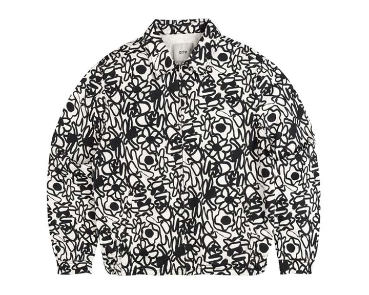 Arte Allover Flowers Jacket White / Black AW24-043J