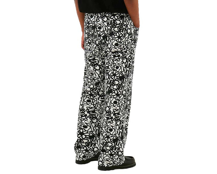 Arte Allover Flowers Pants White / Black AW24-044P