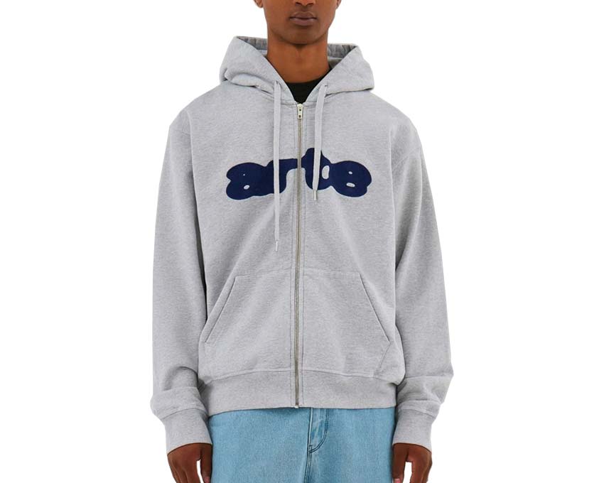 Arte Embroided Zip Hoodie Grey AW24-139H