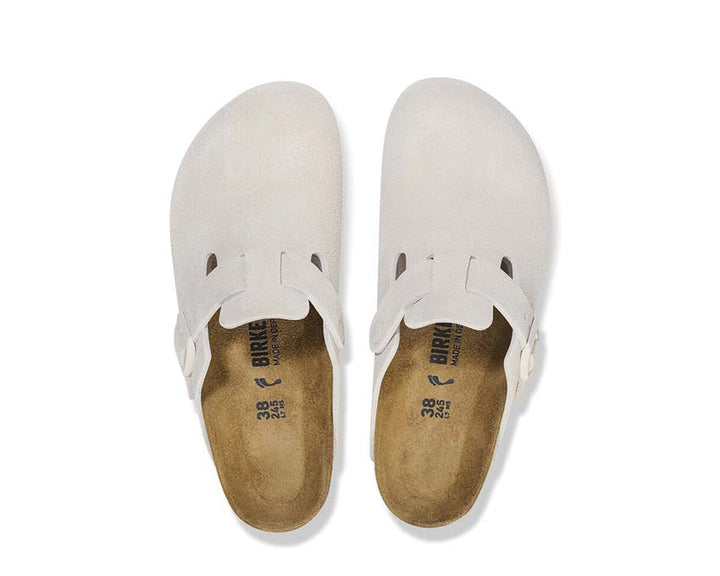 Birkenstock Boston Suede Antique White 1024740