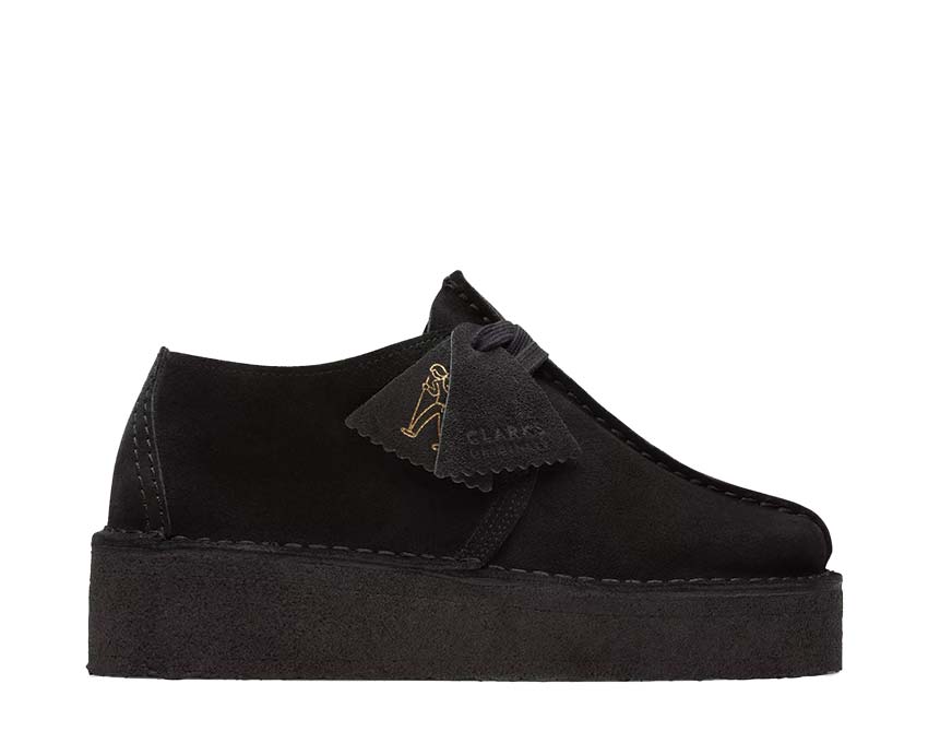 Clarks Trek Wedge Black Suede 26174019