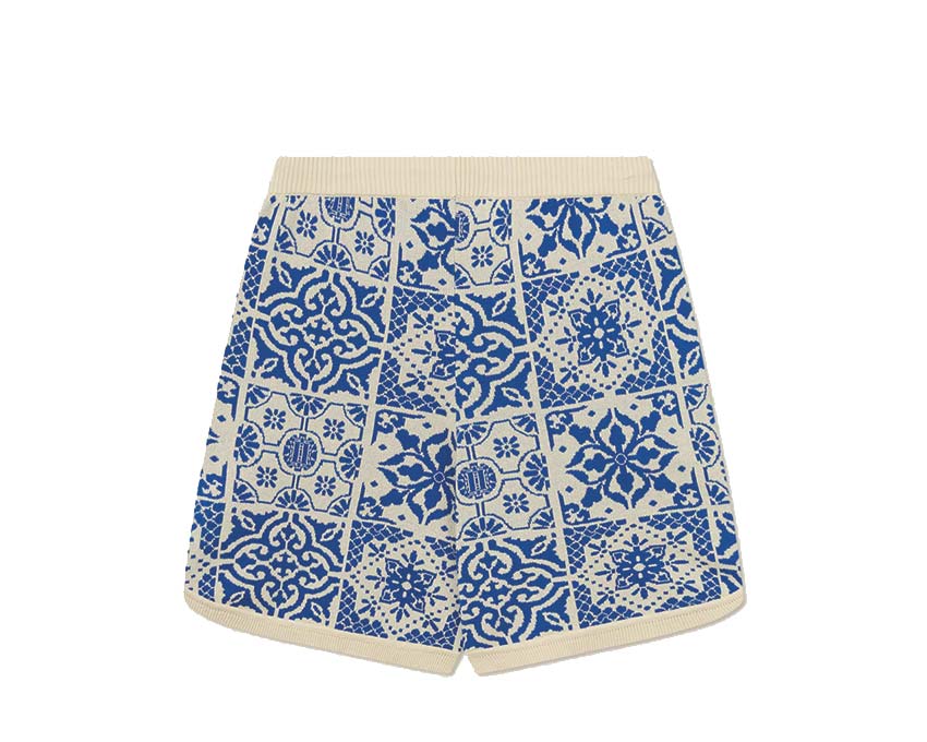 Les Deux Joaquin Jacquard Shorts Light Ivory / Surf Blue LDM531072