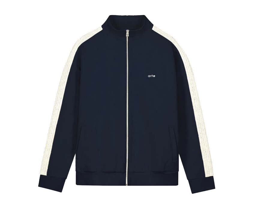 lightweight zip hoodie lovely jacquard Navy SS23-062J