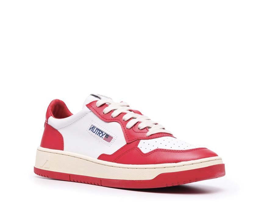 Autry Medalist Low Leat / White / Red AULMWB02