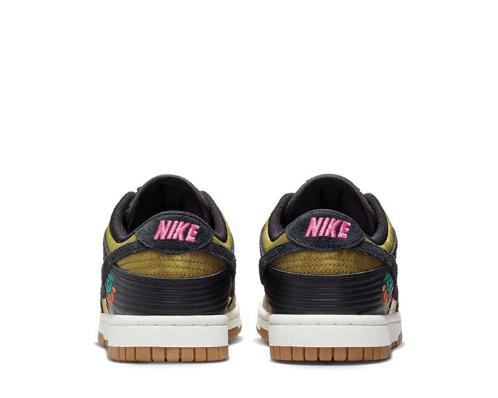 Nike sneakers donna nike air Orion jordan 1 mid Black / Khaki - Metallic Gold - Medium Ash FQ8148-010