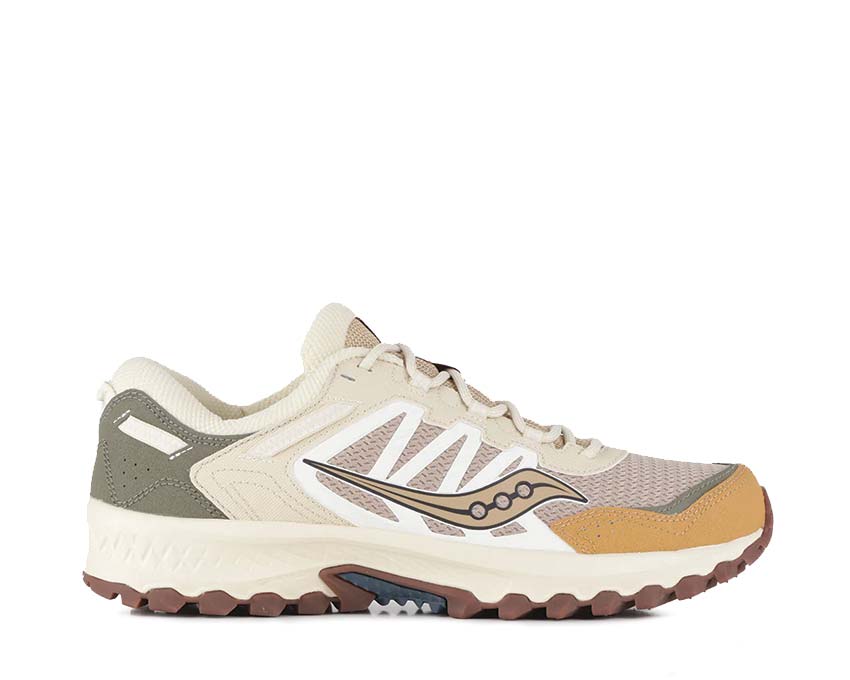 The latest collaboration of Sneaker Freaker x Saucony Grid 9000 "Bushwacker" are Tan / Chino Green S70814-5