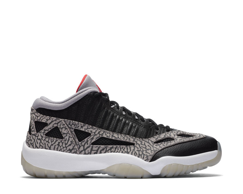Air new Jordan 11 Retro Low IE Black / Fire Red - Cement Grey - White 919712-006