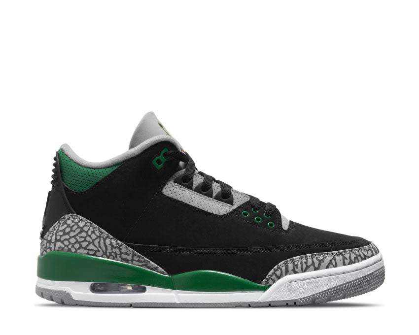 Air Jordan 3 Retro Black / Pine Green - Silver - White CT8532-030