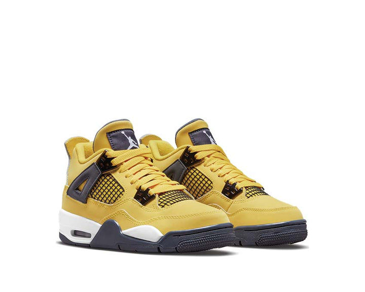 Air Jordan 4 Retro GS Tour Yellow / Dark Blue Grey - White 408452-700