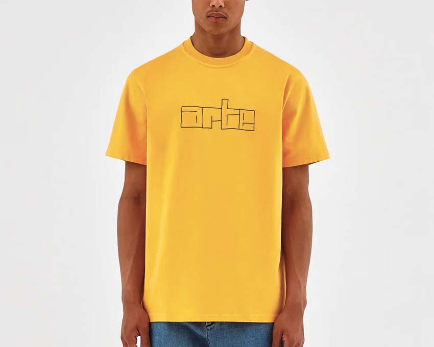 Arte Turner Block Logo Tee Yellow AW22-139T