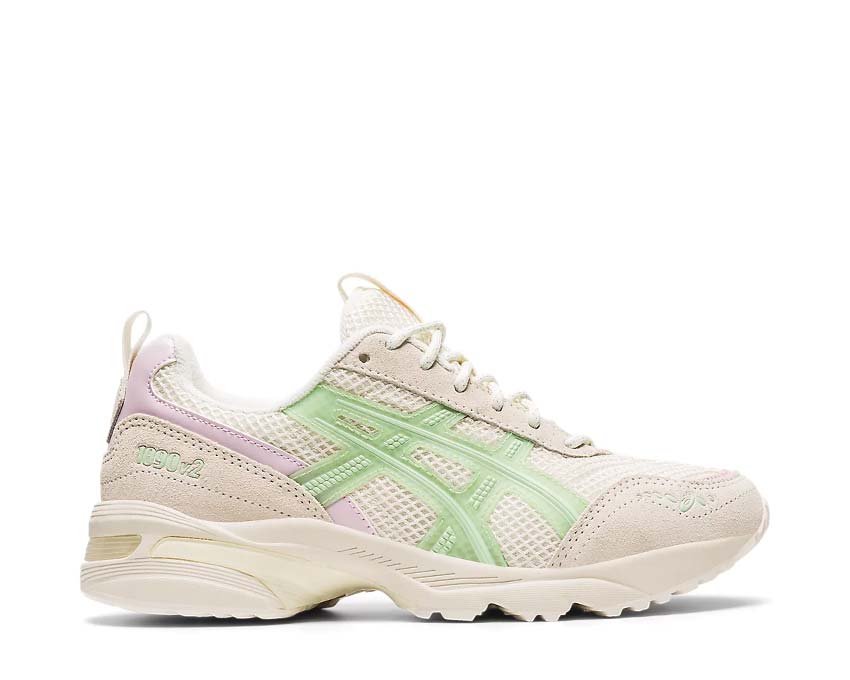 men s sneakers asics gel nimbus 15 running shoes yellow pearl white red outlet store with discount prices Cream / Jade 1202A383-101