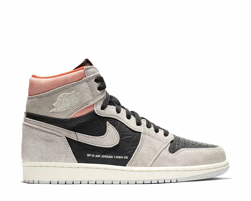 Jordan Air Jordan 1 Retro High OG Neutral Grey Black Hyper Crimson White 555088-018