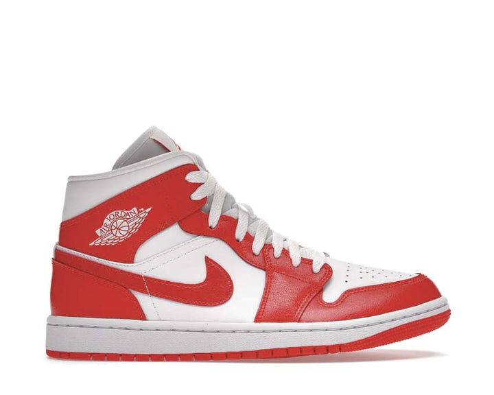 Jordan 1 Mid White / White - Habanero Red BQ6472-116