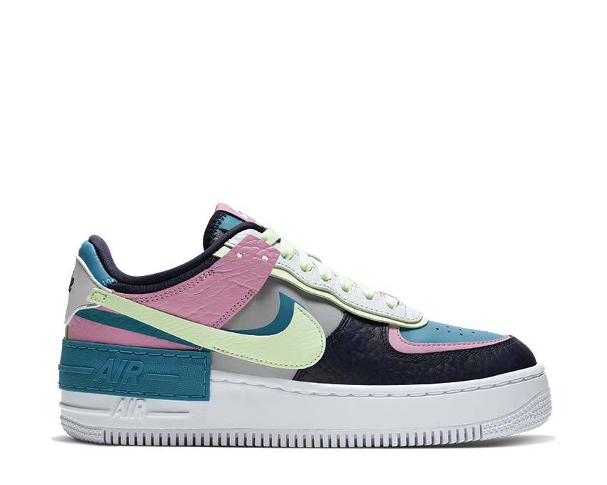 Nike AF1 Shadow SE LT Smoke Grey / Barely Volt - Oracle Aqua CK3172-001