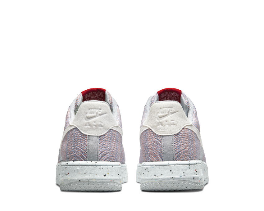 Nike Air Force 1 Crater Flyknit Wolf Grey / White - Pure Platinum - Gym Red DC4831-002