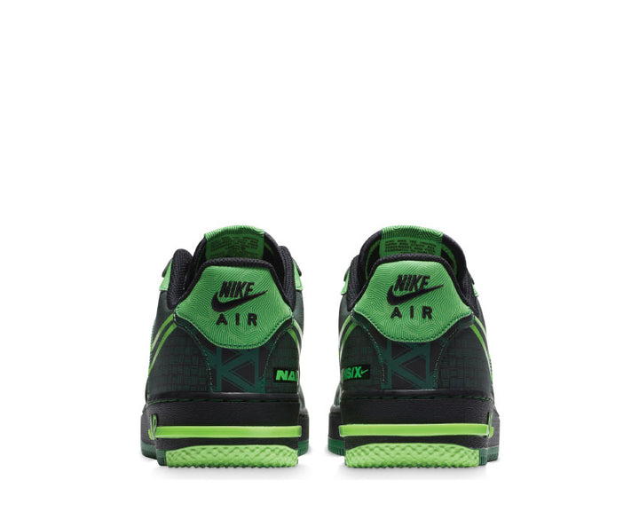 Nike Air Force 1 React Black / Green Strike - Pine Green CW3918-001