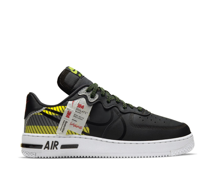 Nike Air Force 1 React LX Anthracite / Black - Volt - Habanero Red CT3316-003