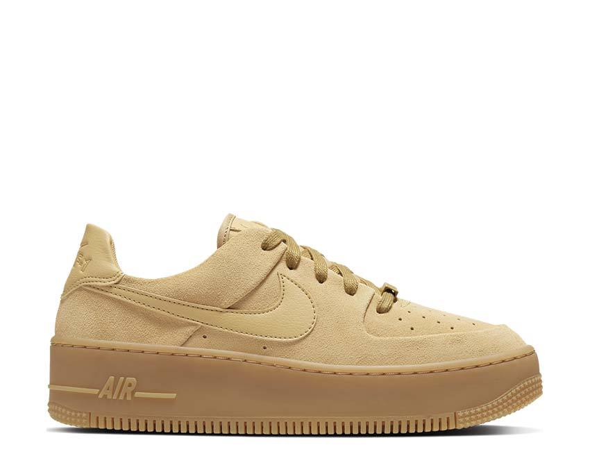 Nike Air Force 1 Sage Low Club Gold / Club Gold - Gum Light Brown CT3432-700