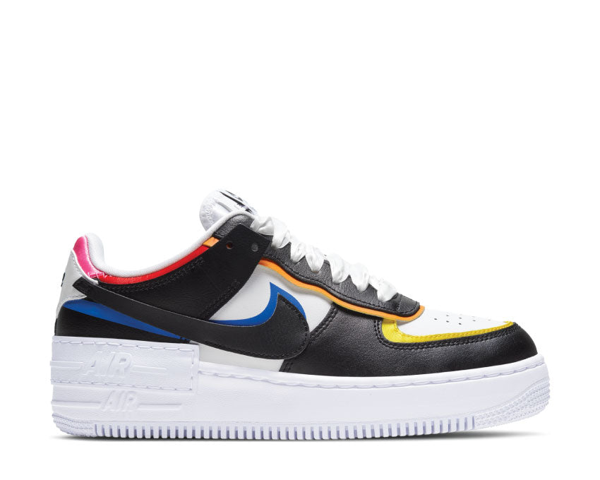 Nike Air Force 1 Shadow White / Black - Pink Glow - Chile Red DC4462-100