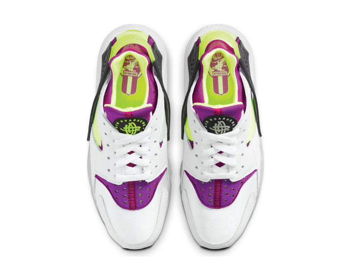 Nike Air Huarache White / Neon Yellow - Magenta - Black DH4439-101
