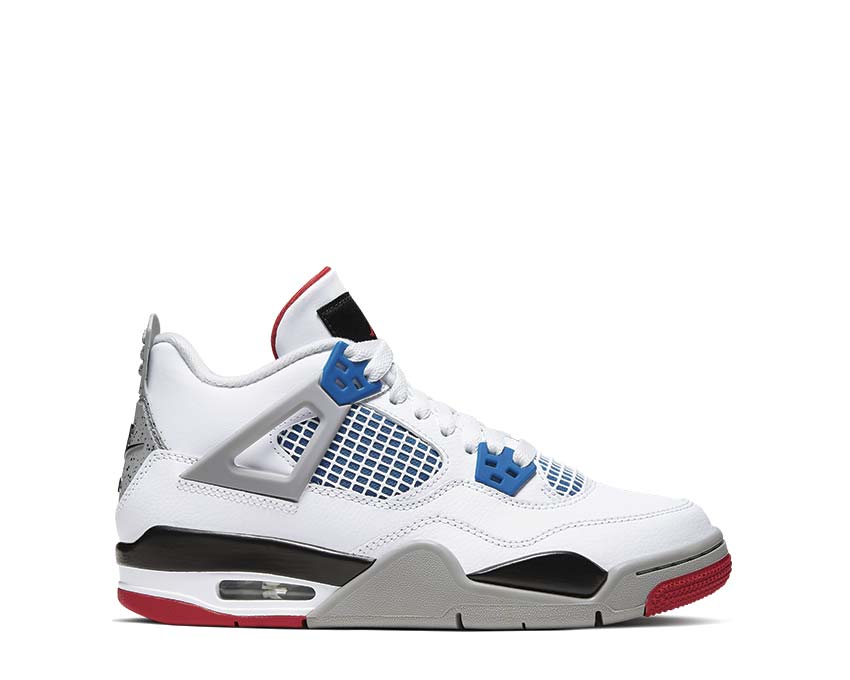 Air Jordan 4 Retro White / Military Blue - Fire Red - Tech Grey 408452-146