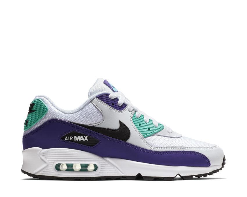 Nike Air Max 90 White Black Hyper Jade Court Purple AJ1285-103