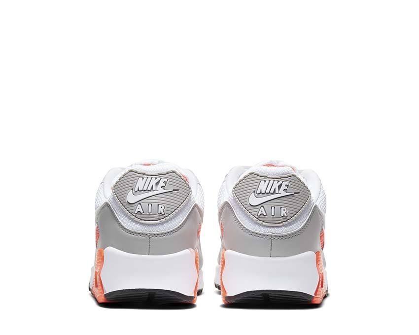 Nike Air Max 90 White / White - Hyper Orange - LT Smoke Grey CT4352-103
