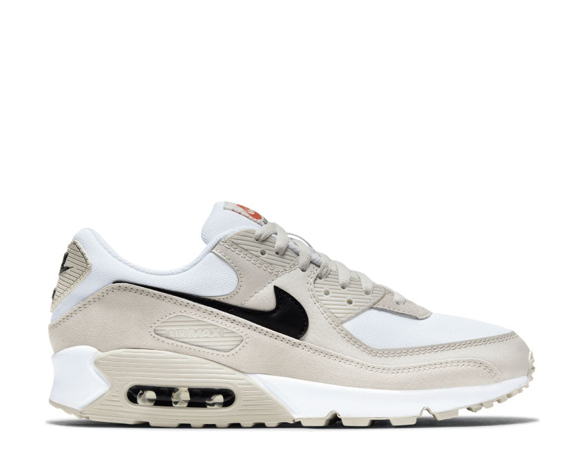 Nike Air Max 90 White / Black - Light Bone - Team Orange DH4103-100