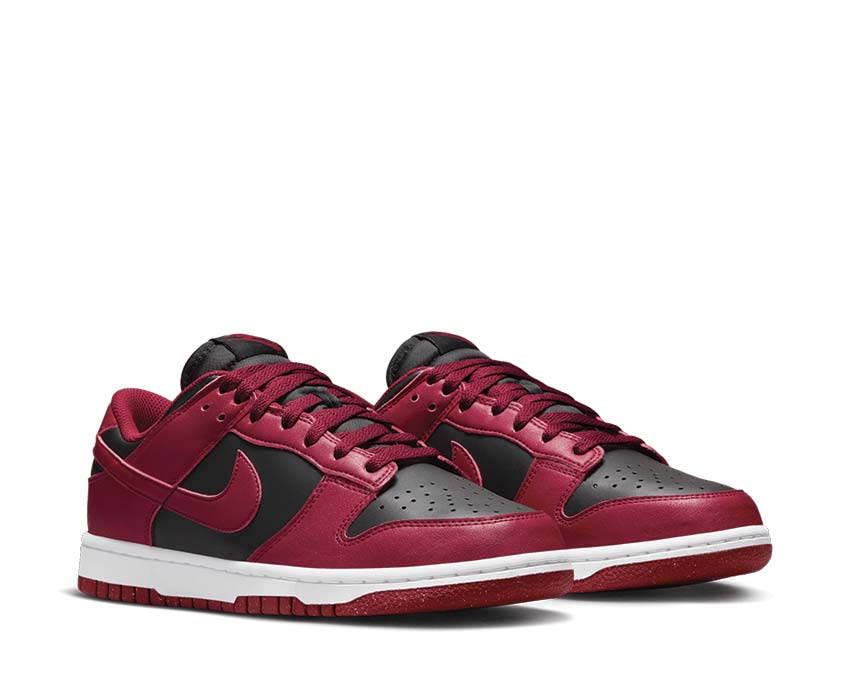 nike dunk low next nature black team red 2 white dn1431 002