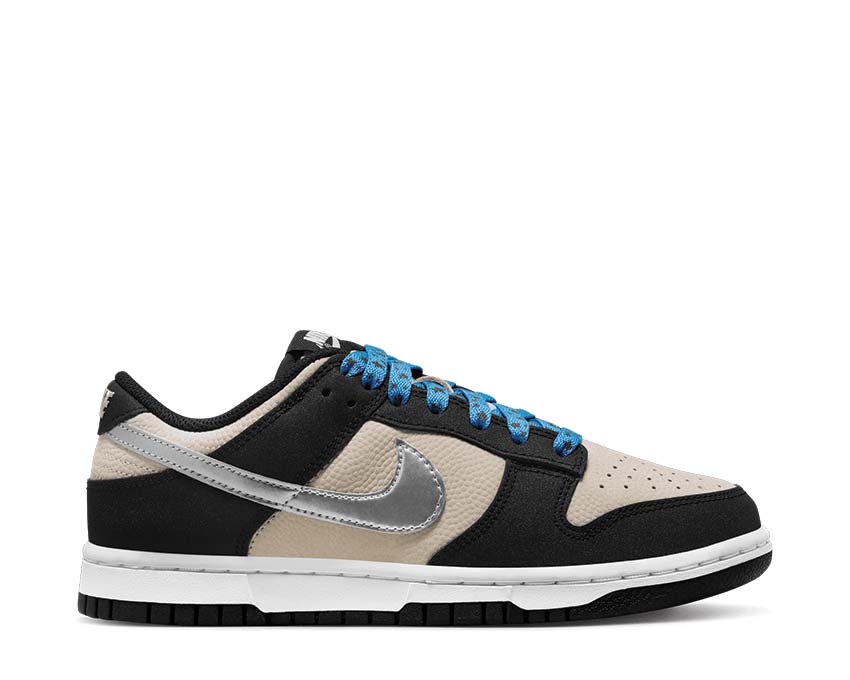 Nike Dunk Low Light Bone / Metallic Silver - Black DZ4712-001