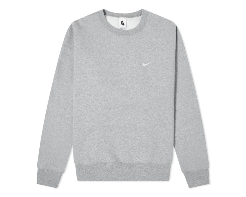 Nike M NRG Soloswoosh Crew Fleece DK Grey Heather / White CV0554-063