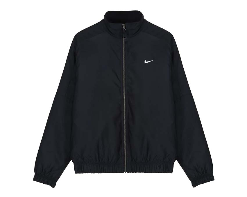Nike Soloswoosh Satin Bomber Jacket Black / Bleached Coral DN1266-013