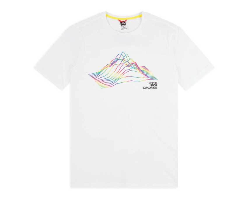The North Face M SS RNBW T-Shirt White / Multi NF0A4M6PAN71