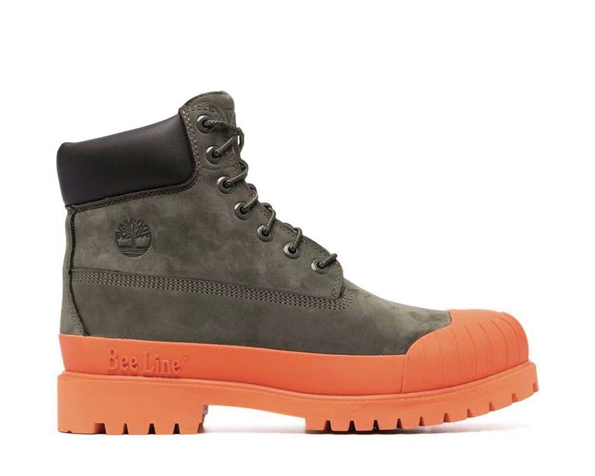 Timberland BeeLine 6INCH Boot Waterproof Dark Green Nubuck Orange TB 0A5SAP A58